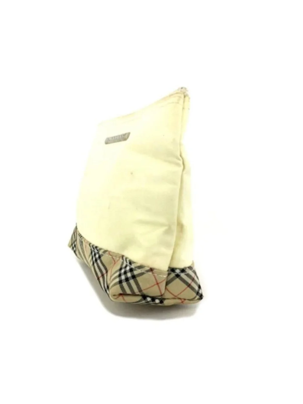 Women's Burberry Beige & Black Plaid Cosmetic Bag One Size